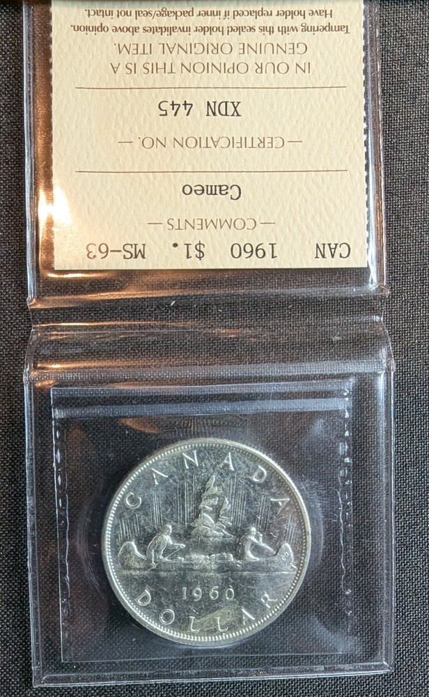 1960 Canada $1 - 80% Silver Dollar - MS63