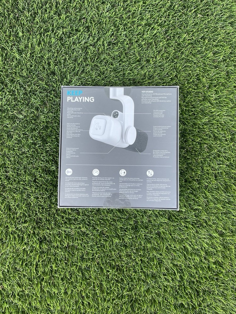 Logitech Yeti Studio Dynamic XLR Microphone White Noise-Cancelling Broadcasting