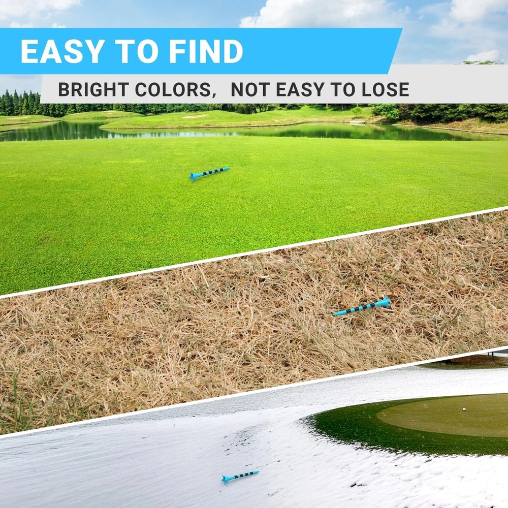 Full Choice100 Pack 3-1/4" Plastic Golf Tees, Enhanced Durability & Stability...