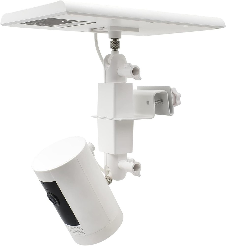 2-in-1 Adjustable Gutter Mount for Ring Cameras & Solar Panels - No Drilling