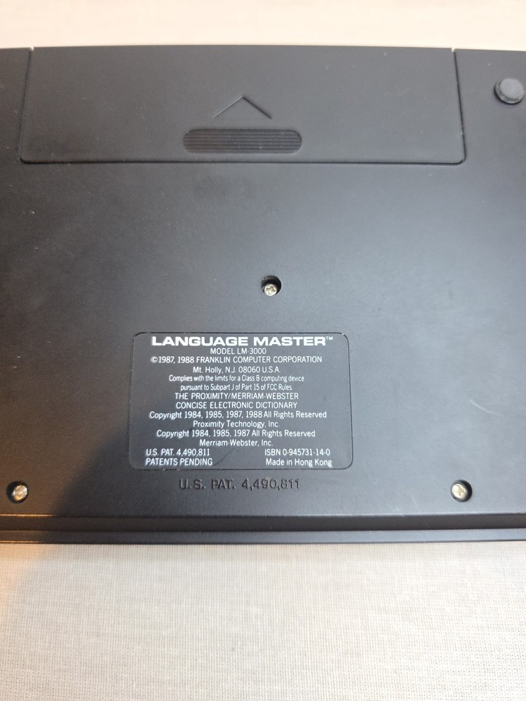 TESTED Franklin Language Master 3000 Electronic Dictionary & Thesaurus LM-3000B