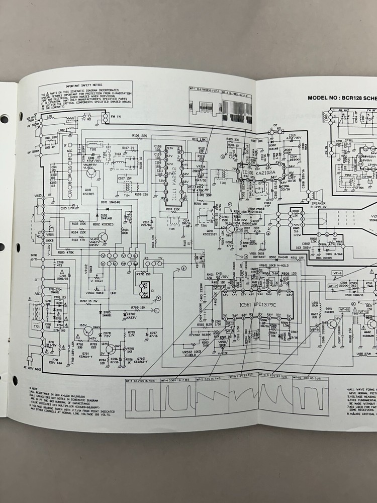 Emerson BCR128 Original Service Manual Free Shipping