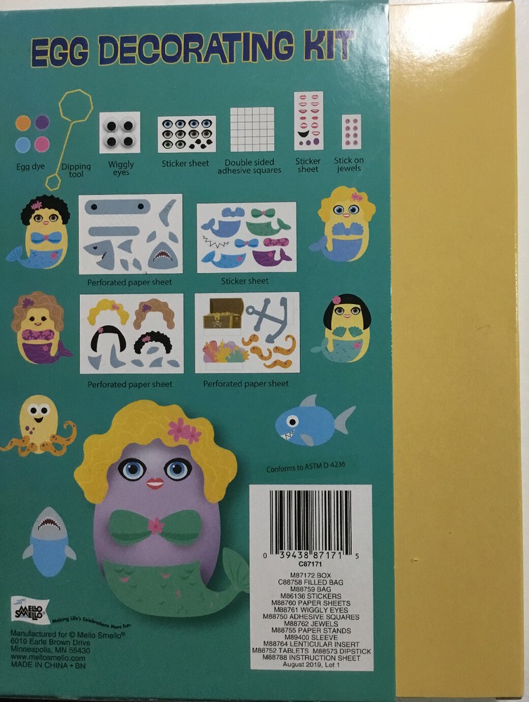 Easter Mello Smello Mermaid/Shark Egg Decorating Kit
