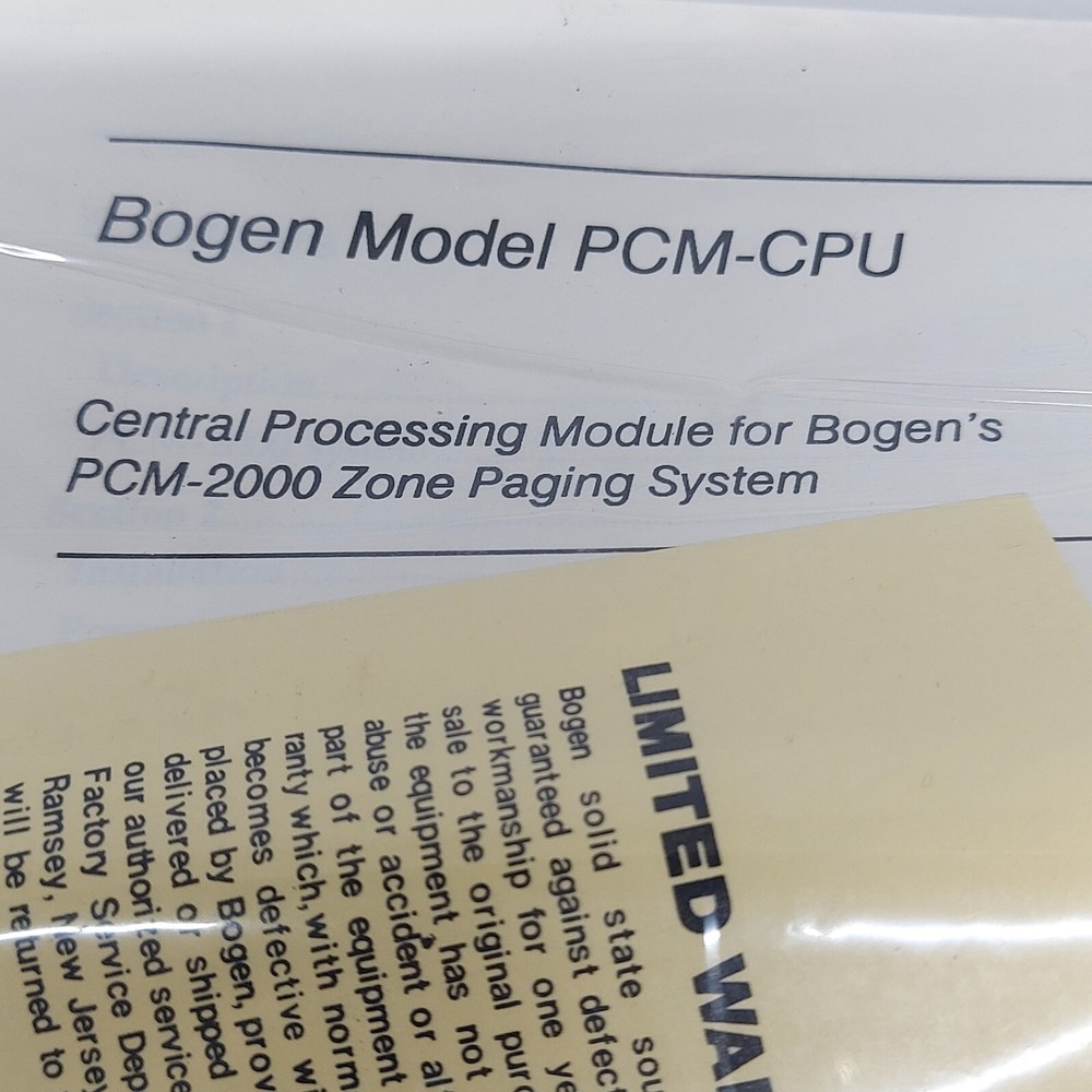 NEW BOGEN PCM-CPU L-71297 CPU MODULE FOR BOGEN PCM-2000 ZONE PAGING SYSTEM KOREA