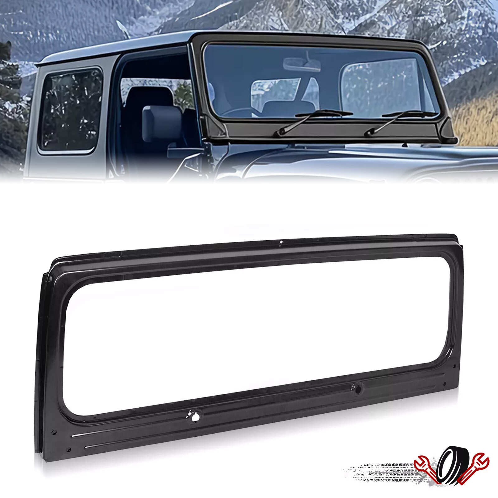Front Windshield Frame For 87-95 Jeep Wrangler YJ Black New Replace 55023067