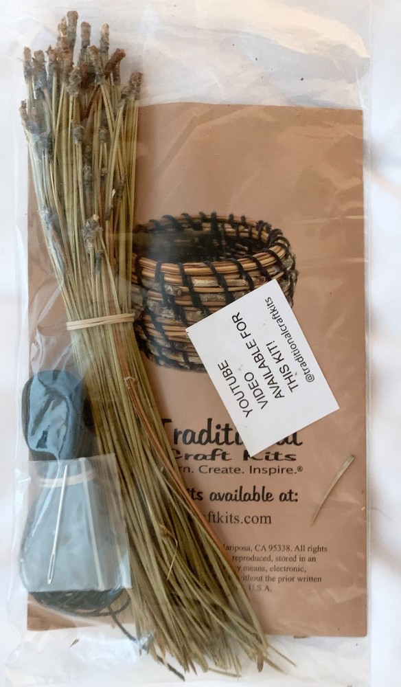 Traditional Craft Kits Coiled Pine Needle Basket Kit for Beginners