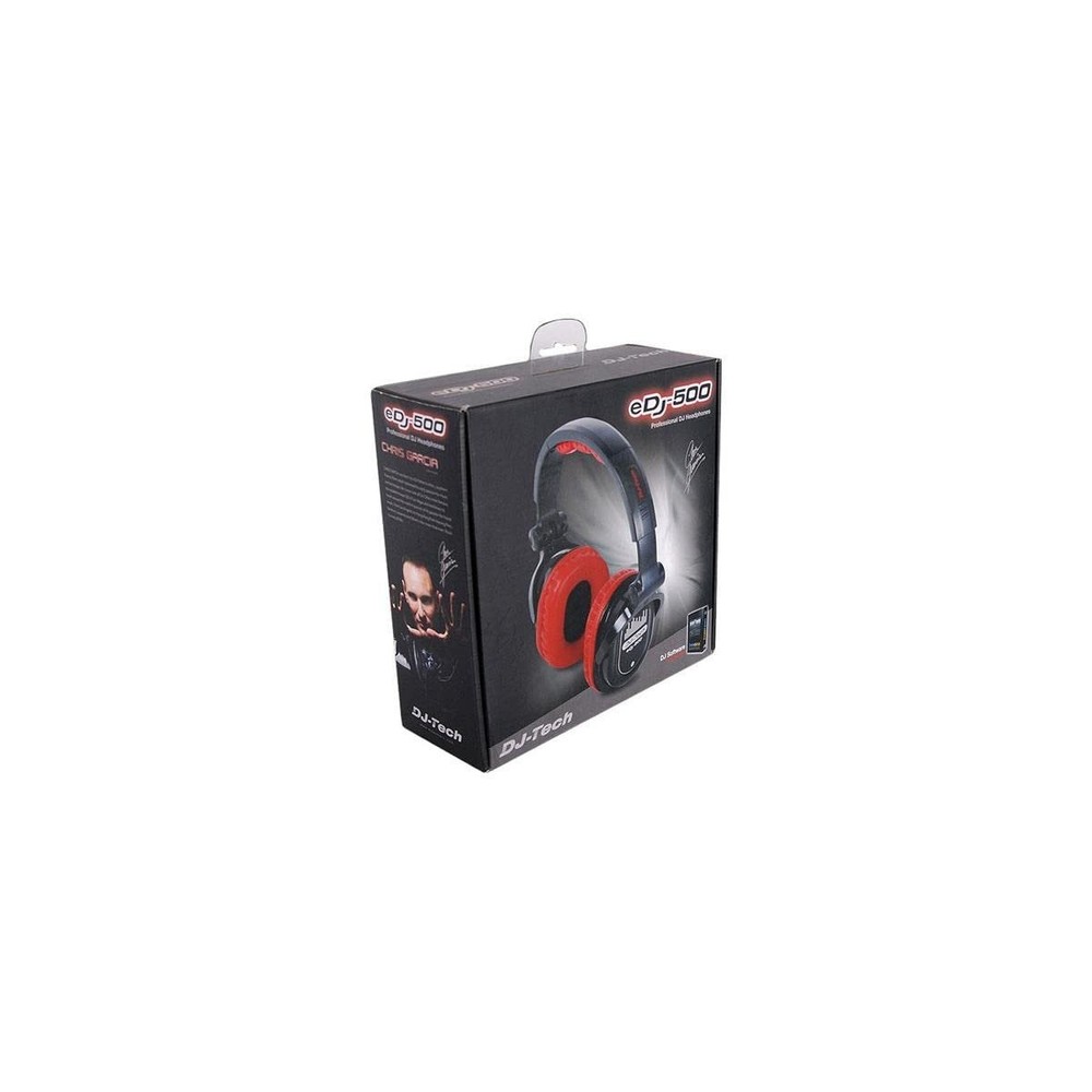 DJTECH EDJ500RED Professional DJ Headphones