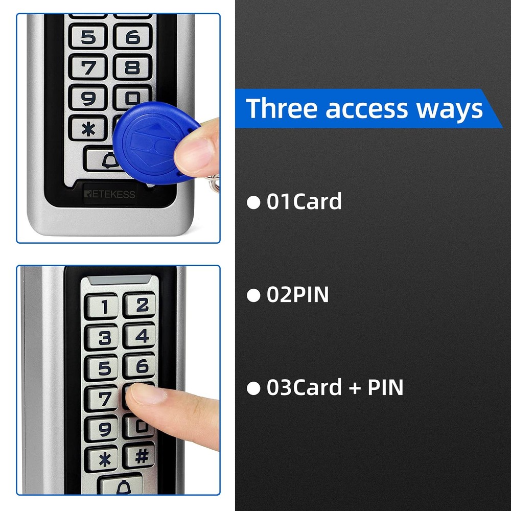 T-AC03 Security Access Control Keypad RFID Door Stand Alone 2000 Users Wiegand