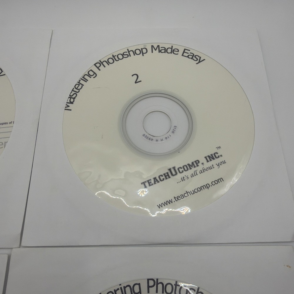 Mastering Photoshop Made Easy Training Tutorial 4 CD Set TeachUComp