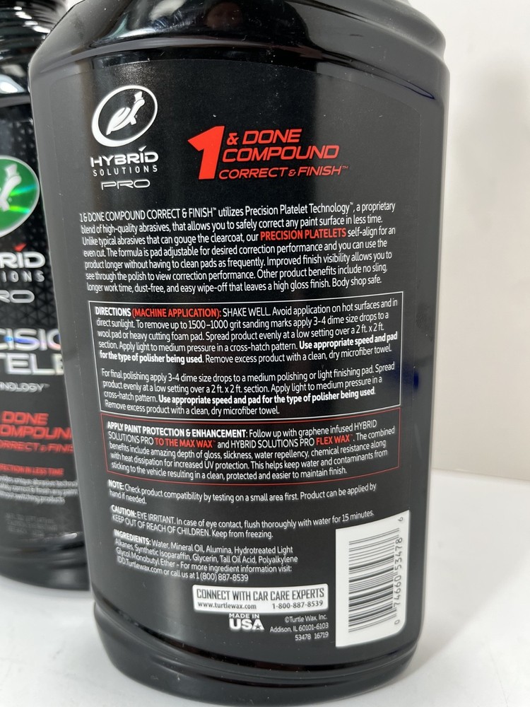 2x TURTLE WAX Hybrid Solutions Pro Precision Platelet Technology 1 & Done, 16oz