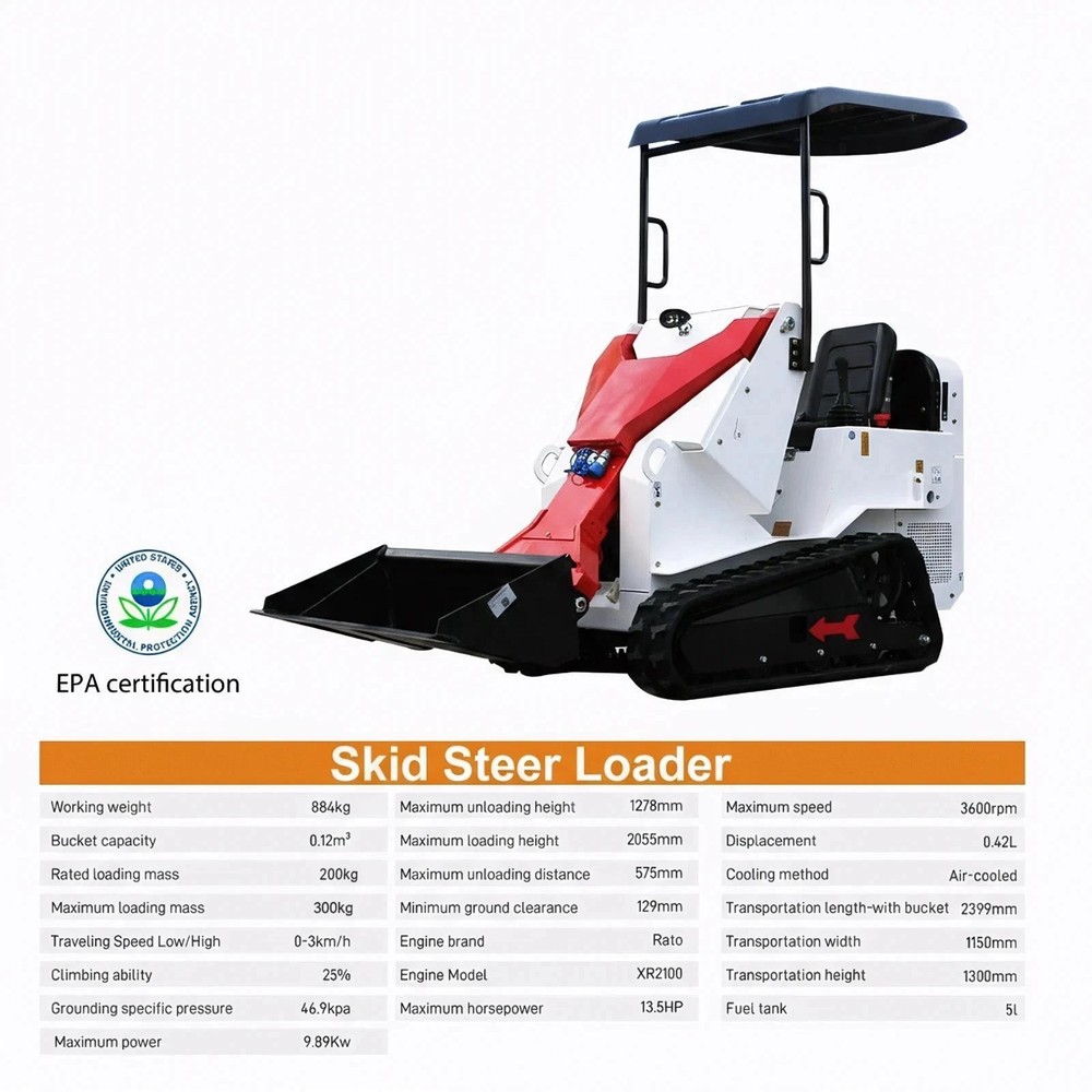 13.5HP Mini Skid Steer Loader B&S Engine Hydraulic System Mini Skid Steer Loader