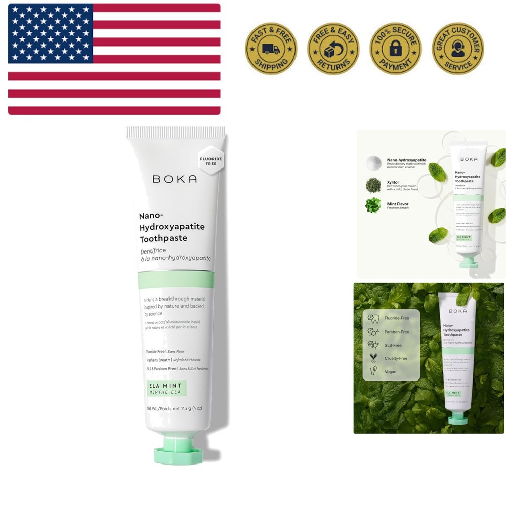 Fluoride Free Toothpaste, Nano Hydroxyapatite Toothpaste, Appropriate for Sen...