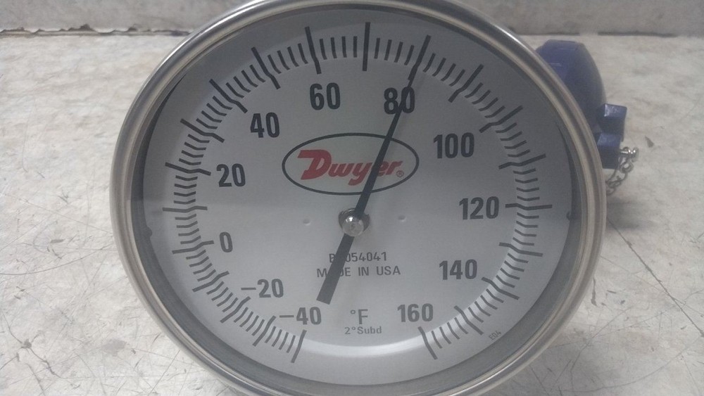 Dwyer BTO54041 5 In Dial Diameter Dial Thermometer With Process Output