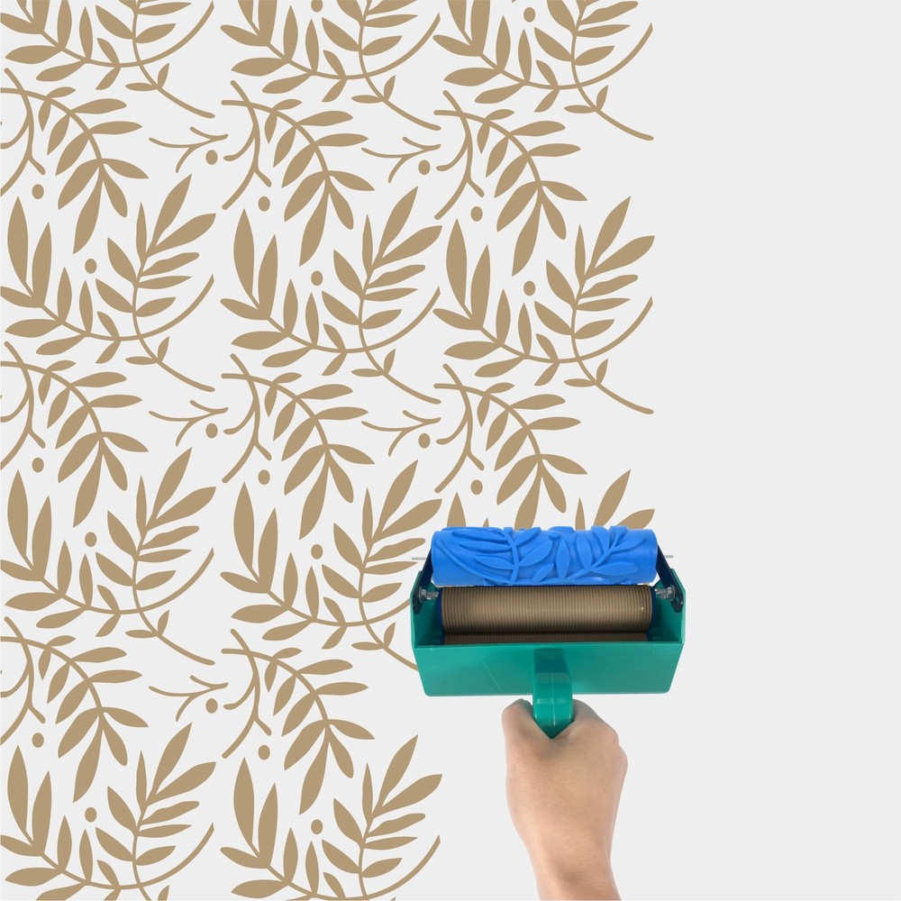 7'' Inch Texture Rubber Roller Single Color DIY Patterned Paint Roller