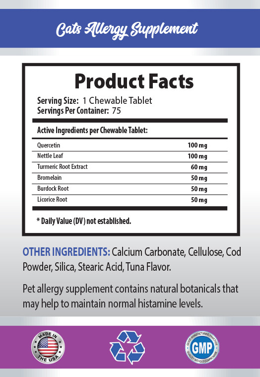 cat allergy chews -CAT ALLERGY RELIEF - ADVANCED - cod for cats - 3B