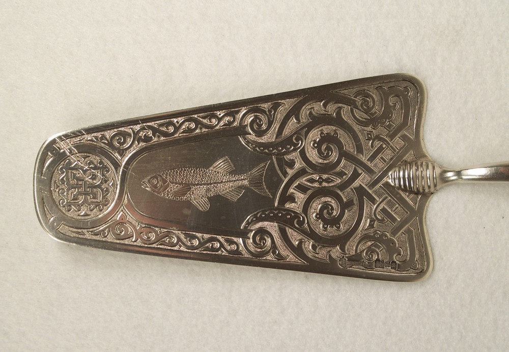 Antique Russian 84 Silver Ivan Khlebnikov Fish Server