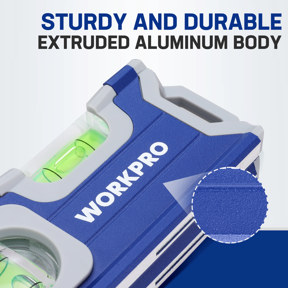 4-1/2 Inch Mini Level Tool, Magnetic Level with 2 Different Bubbles 90°/180°