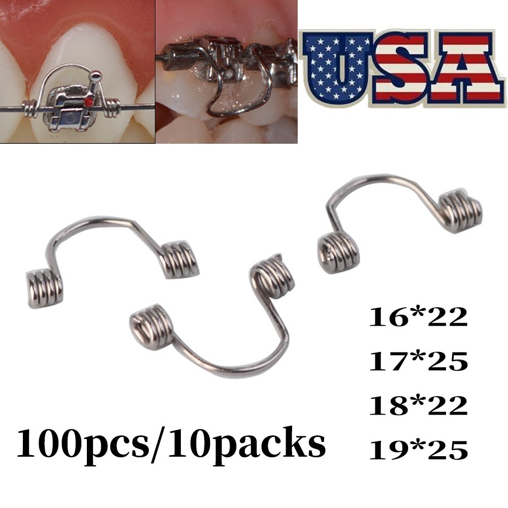 100pc Dental Ortho Torquing Torque Spring Rectangular Wire Single Anterior Teeth