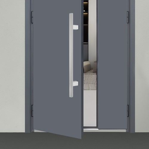 Stainless Steel Double Sided Push Pull Door Handle, H-shaped Door Pull Handle US