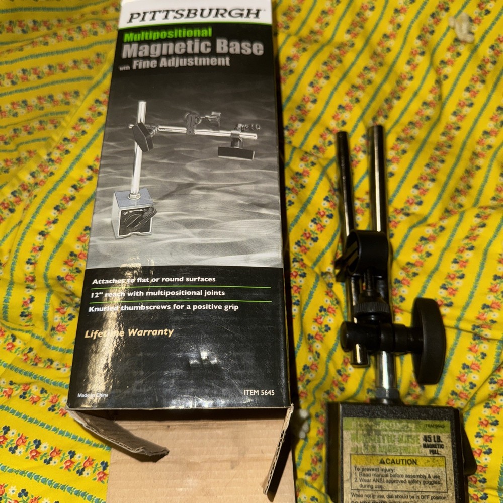 Pittsburgh Multipositional Magnetic Base w/Fine Adjustment Model 5645