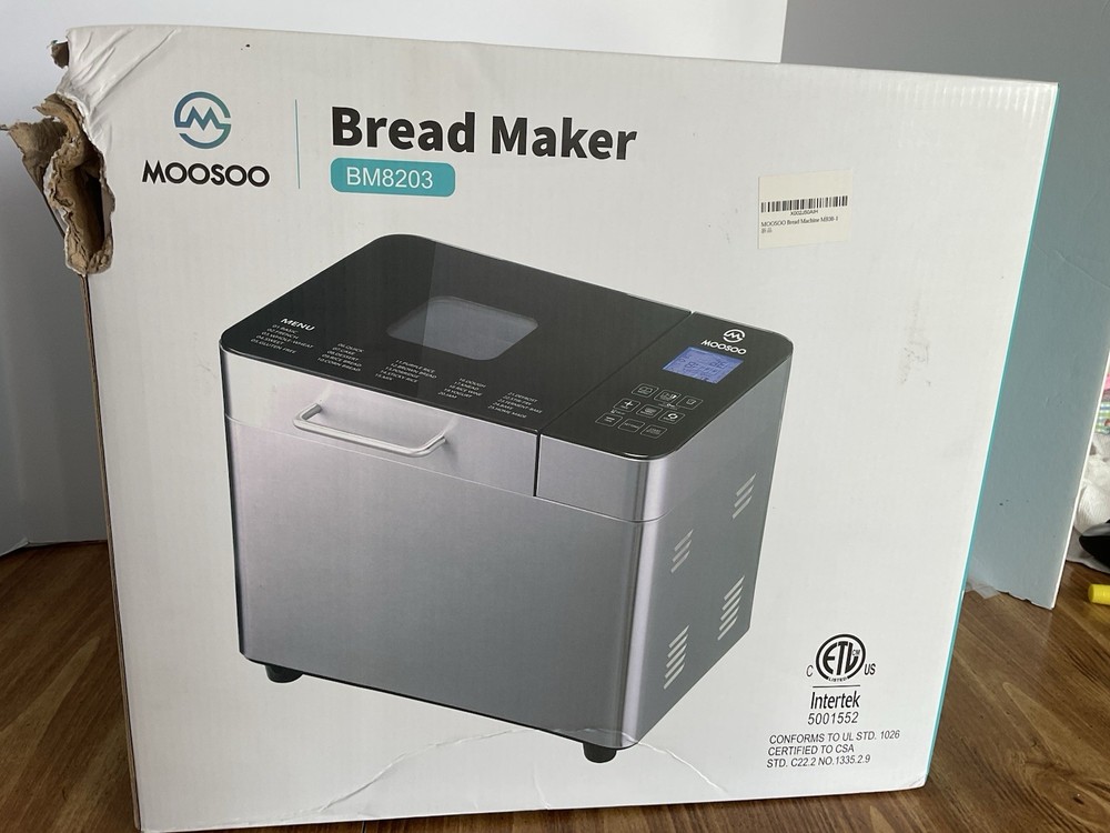 Moosoo BM8202 25 In 1 2lb Programmable Bread Machine Maker Digital Touch NEW