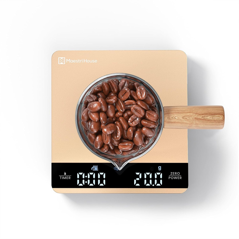 Mini Coffee Scale with Timer, Rechargeable Espresso Scale, 2Kg/0.1G Accurate Sc