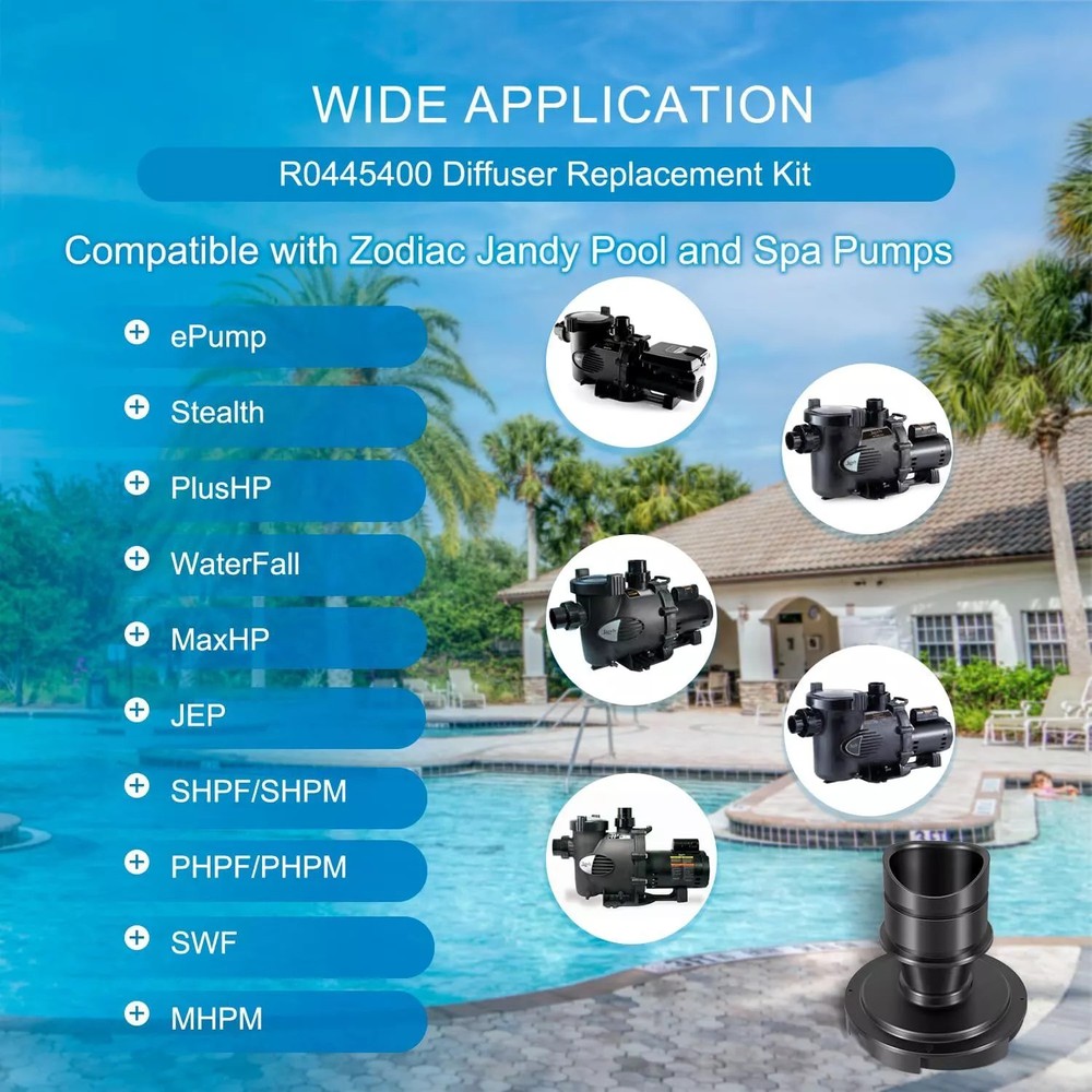 R0445400 Diffuser Replacement Kit for Zodiac Jandy ePump Stealth PlusHP Pumps