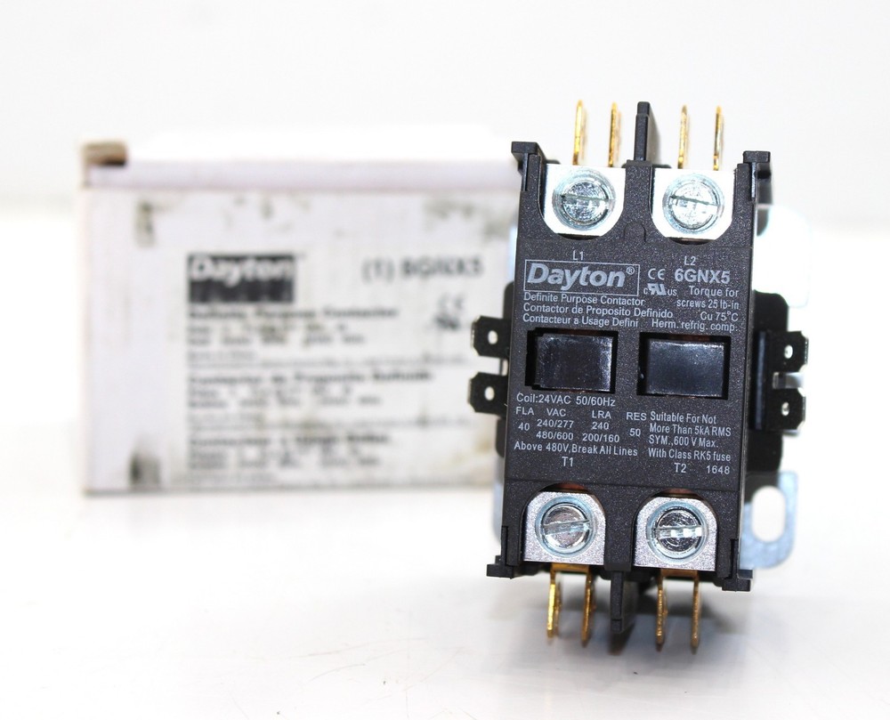 Dayton 6GNX5 Definite Purpose Contactor 2 Pole