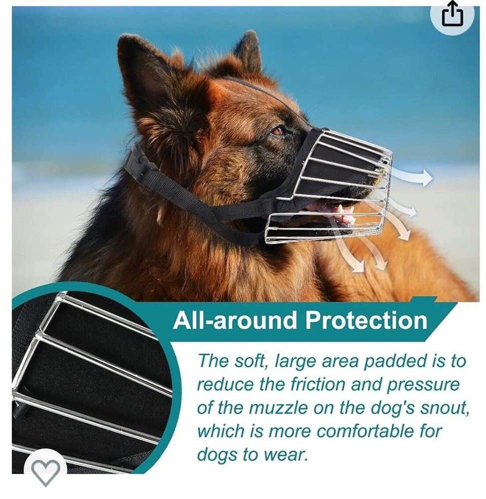 Ss Dog Muzzle for Pitbulls, Basket Muzzle Large Dogs, German Shepherd Muzzle S