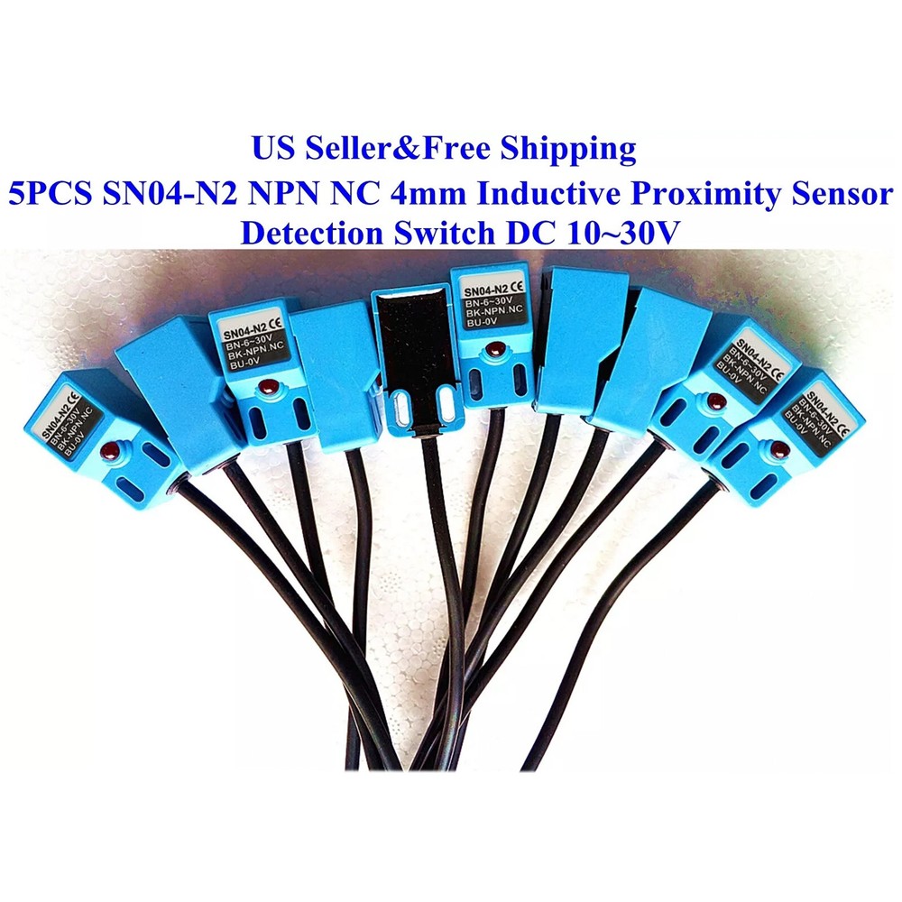 5PCS SN04-N2 NPN NC 4mm Inductive Proximity Sensor Detection Switch DC 10~30V US
