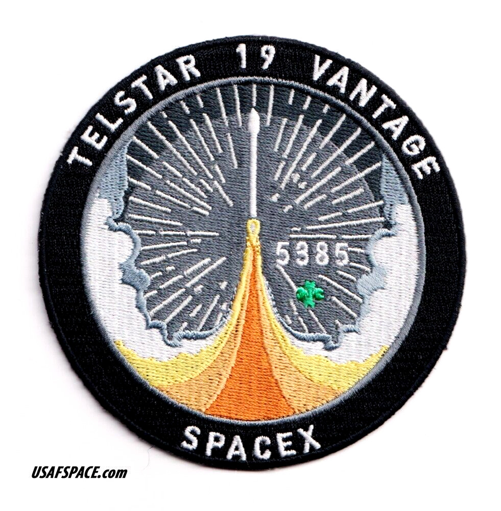 Authentic TELSTAR 19 VANTAGE SPACEX FALCON-9 Launch/Mission Employee PATCH