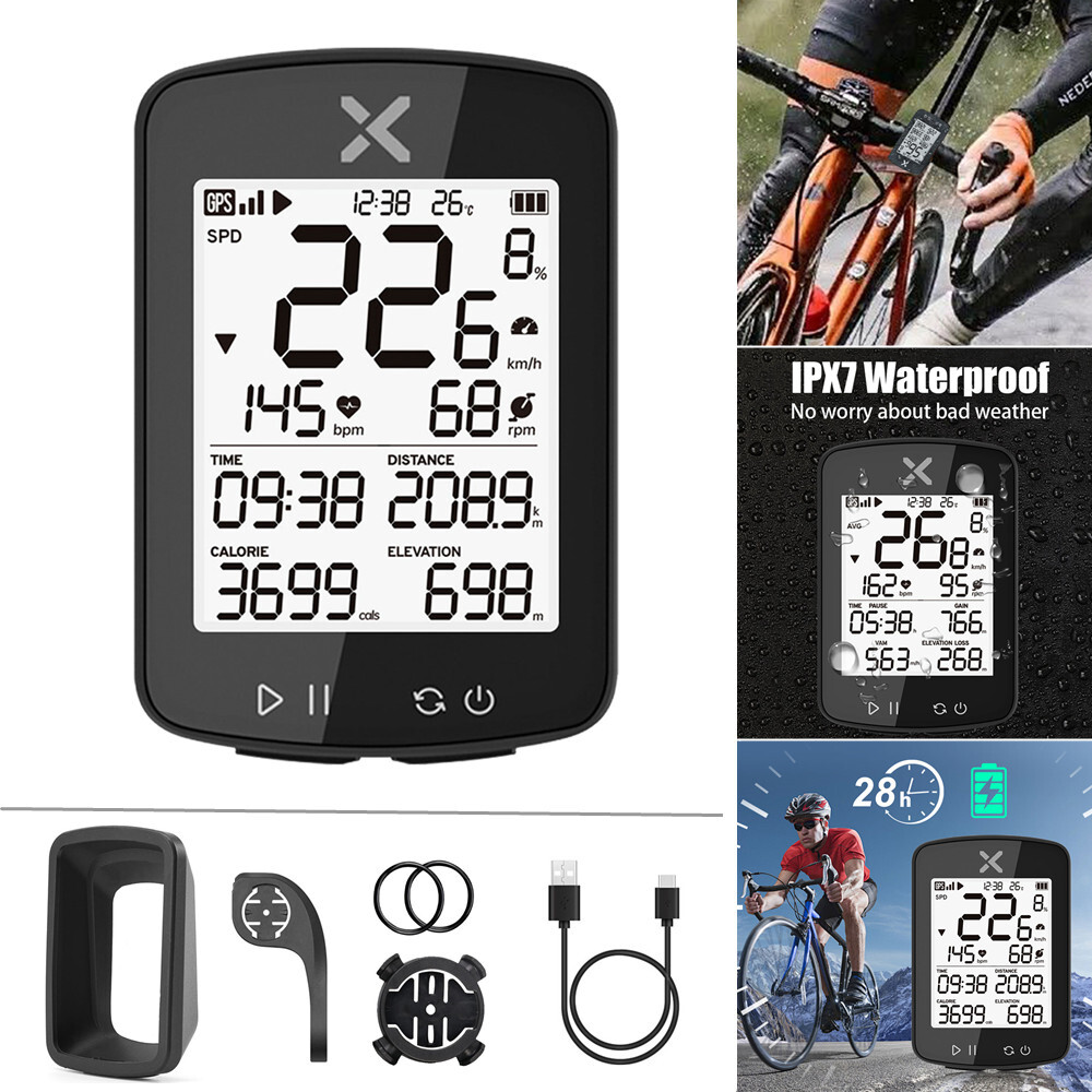 GPS Bike Computer Wireless Cycling Speedometer MTB USB Waterproof Bluetooth