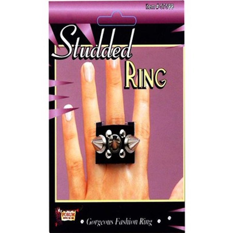 Spike Studded Stud Ring Goth Biker Punk Costume Accessory