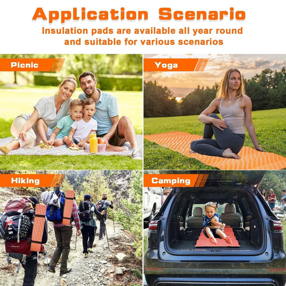 Closed Cell Foam Sleeping Pad,Folding Sleeping Pad Backpacking,Moisture-Proof...