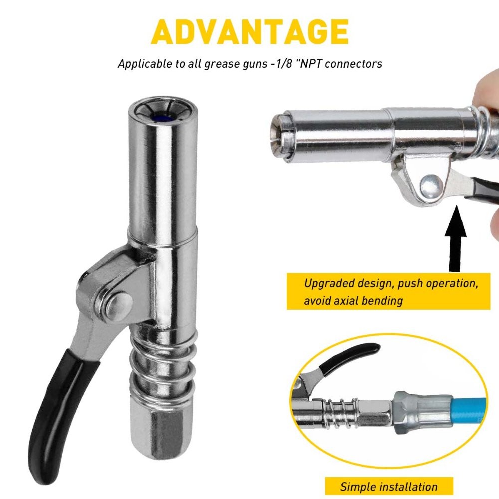 Grease Heavy-Duty Release Quick Coupler Grease Gun Coupler High Handle Pressure
