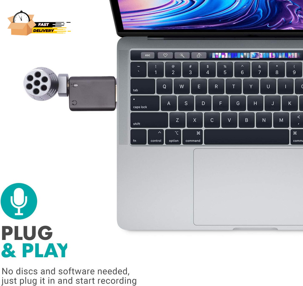 DOM2-USB Mini Omnidirectional USB Laptop Microphone for Computer - Laptop