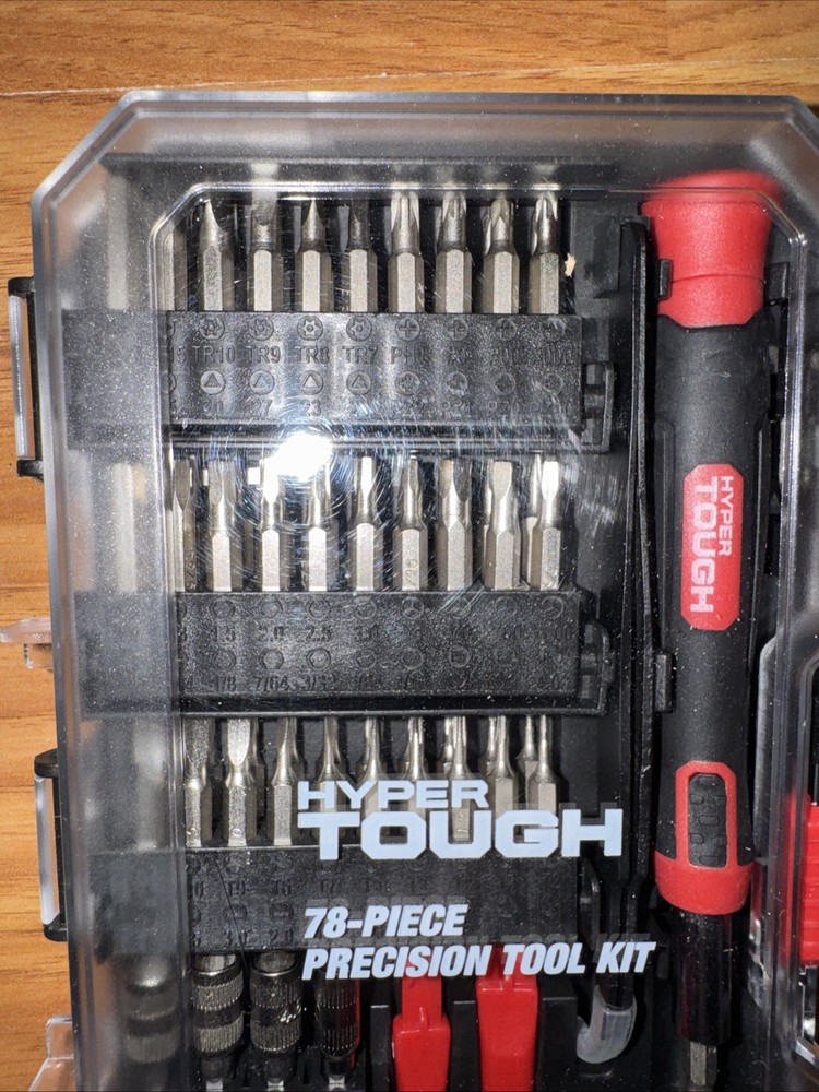 78-Piece HYPER TOUGH Precision Electronics Repair Tool Kit Laptops Smartphones