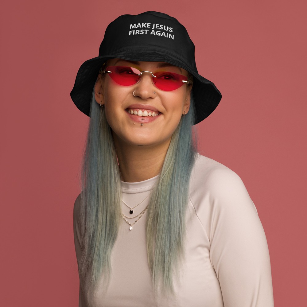 Make Jesus First Again Organic Bucket Hat