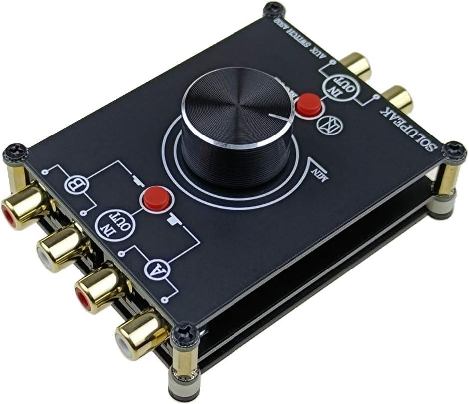 Elegant 2-Way RCA Switch Selector - Audio Splitter with Mute Function