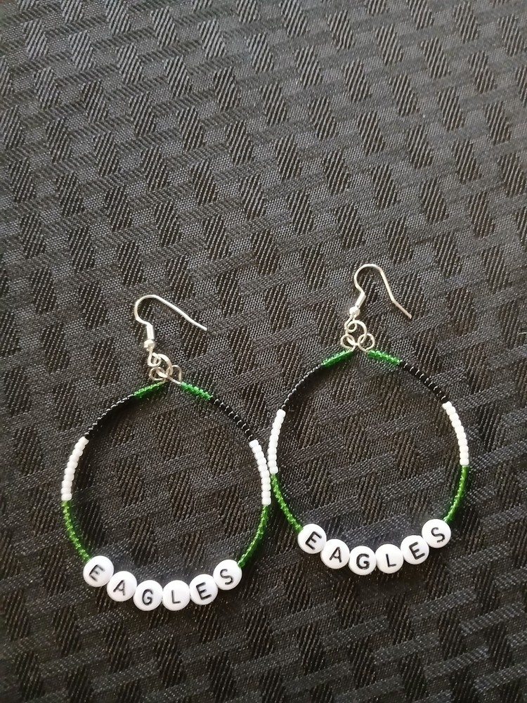 PHILADELPHIA EAGLES EARRINGS AND BRACELET SET
