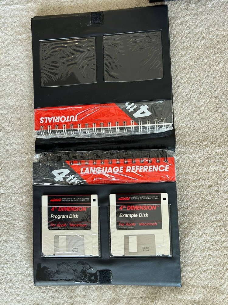 4th Dimension Apple Macintosh software. ACIUS Relational Database For Macintosh