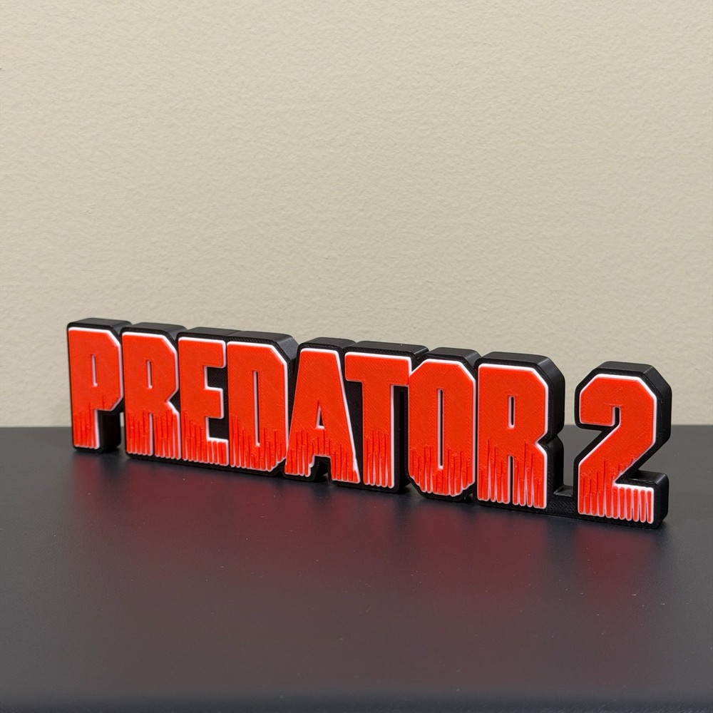 Predator 2 Decor Sign 3D Printed Display