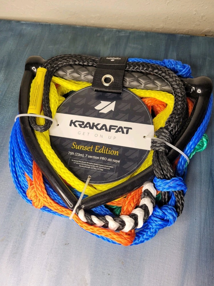 Krakafat Sunset Edition 75ft 7 Section PRO Water Ski Rope