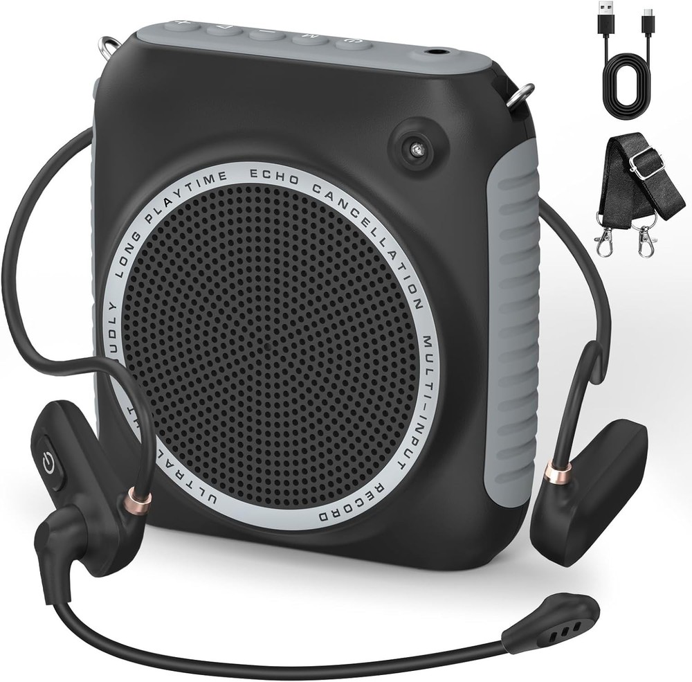 Wireless Voice Amplifier with Headset Microphone, Mini Portable T24-11