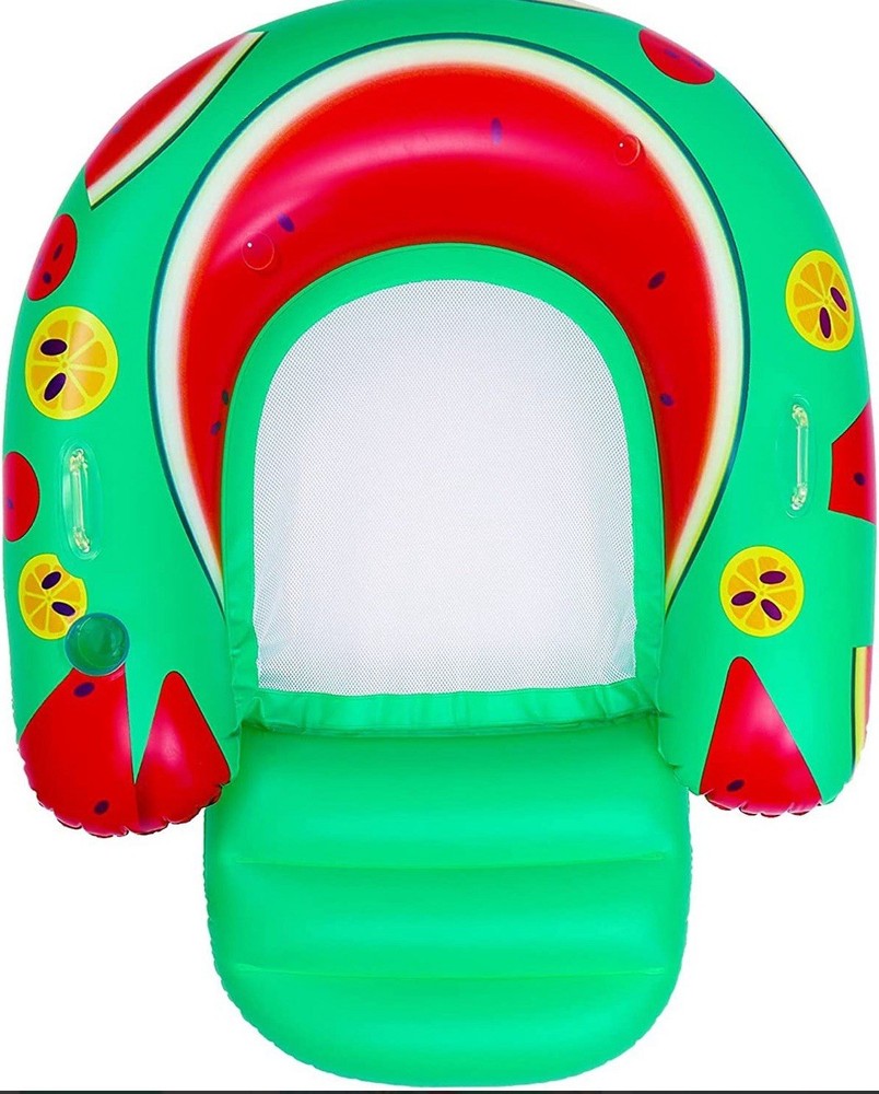 Inflatable Float Lounge Inflatable Pool Float Multi-Purpose Pool Chair 2 Handles