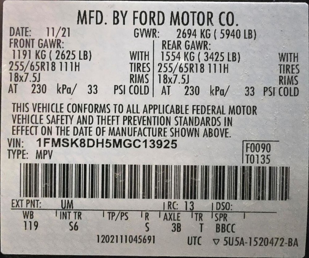 Camera/Projector Camera Windshield Mounted Fits 20-24 AVIATOR 1550915