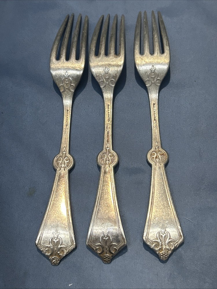 3 Vintage Hall & Elton Silver Plated Forks