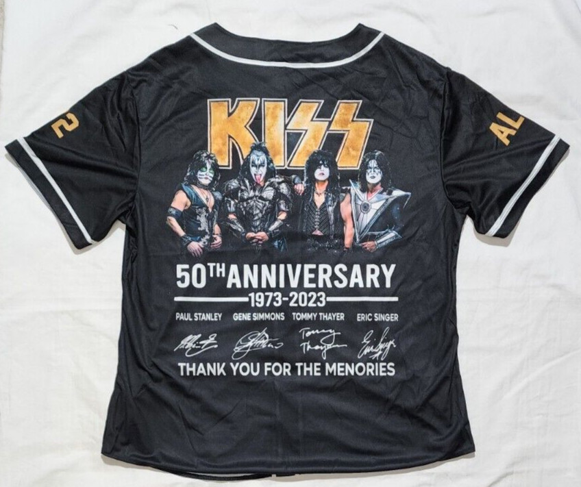 KISS End of the Road Tour Concert Jersey - Button Up, Final 50 Shows - Adult XL