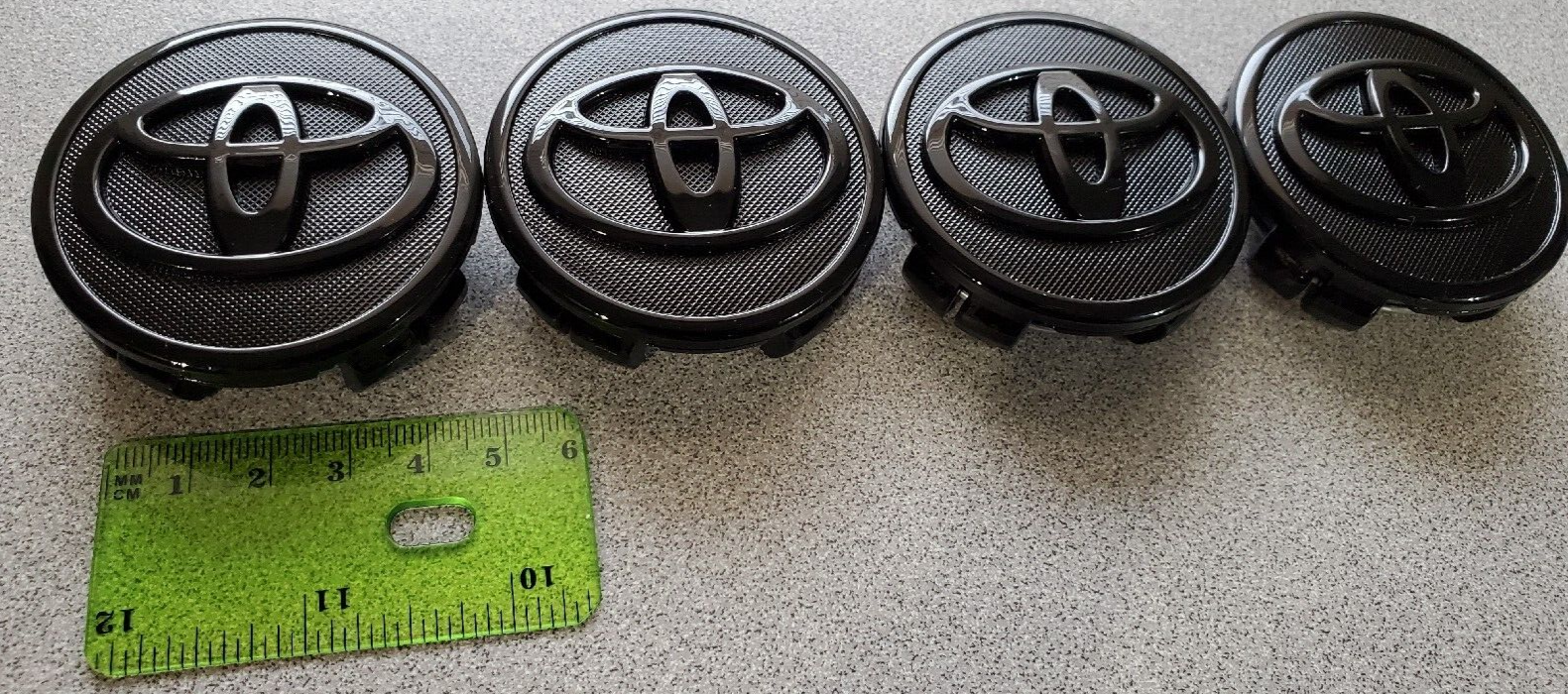 4x TOYOTA WHEEL RIM RIMS CENTER HUB CAP CAPS GLOSS BLACK LOGO 57MM PRIUS COROLLA