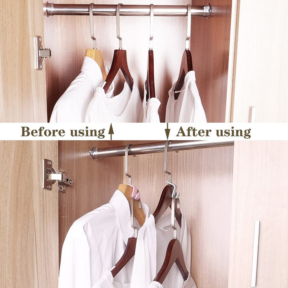 Clothes Hanger Connector Hooks, 80PCS Sturdy Mini Cascading Hanger Hooks, Thi...